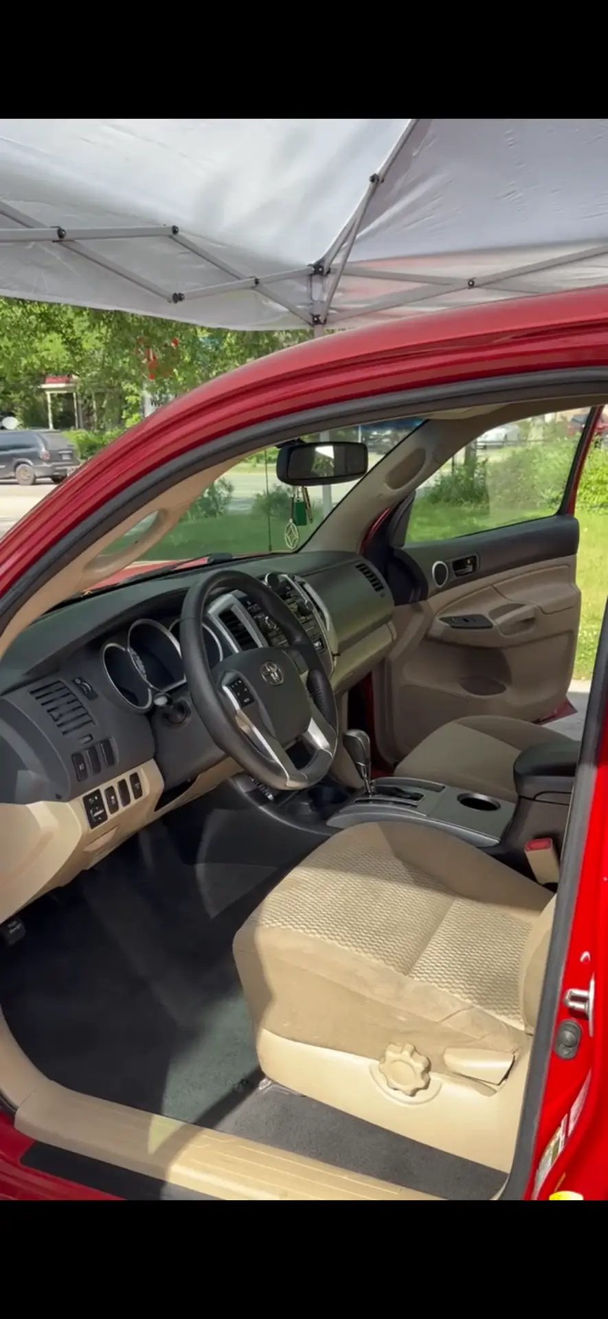 Toyota Tacoma interior after