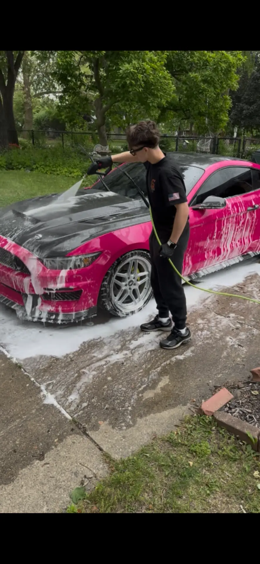 Glossy Mustang after detailing